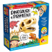 Tanti quiz facili e divertenti per scoprire i dinosauri e gli uomini primitivi. Per vincere bisogna avanzare sul tabellone e guadagnare le coccarde. Il regolamento di gioco, articolato in 3 livelli, permette anche ai bambini più piccoli di partecipare all