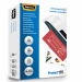 3 strati come le 3 componenti che formano il composto della pouch:PET -  Polyethylene Terephtalate/ LDPE -  Low Density Polyethylene /EVA -  Ethylene Vinyl Acetate. In fase di plastificazione la componente LDPE viene assorbita dal componente PET; questo p