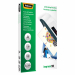 3 strati come le 3 componenti che formano il composto della pouch:PET -  Polyethylene Terephtalate/ LDPE -  Low Density Polyethylene /EVA -  Ethylene Vinyl Acetate. In fase di plastificazione la componente LDPE viene assorbita dal componente PET; questo p