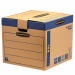 Scatola per traslochi dimensione media. Estrema robustezza grazie al cartone doppio strato. Fori per il sollevamento con maniglia rinforzata. Non necessitano di nastro adesivo per la chiusura. Assemblaggio veloce e semplice grazie al sistema automontante 