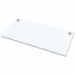 Elegante piano di lavoro adattabile ad ogni ambiente d'ufficio. realizzato in MFC (truciolato melaminico) proveniente da risorse sostenibili e dotato di due fori passanti circolari. Colore bianco. Dimensioni (AxLxP): 140x80x2,5cm. Peso 20,5Kg. Garanzia pi