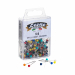 100 spilli in acciaio Inox 304 con testa di plastica colorata 0,60 x 32 mm. Scatola di plastica trasparente appendibile.