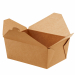 Scatola in carta KRAFT/PE avana cm 21x16x9h  - 2500ml Peso netto unità 55gr.Idoneo al contatto con alimenti caldi(70°C per 2 ore), freddi e solidi. Il prodotto non può essere utilizzato unitamente all'alimento nel forno tradizionale e forno a microonde.Co