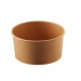 Insalatiera monouso da 1000ml - Ø15x7,5 hcm. Colore avana. Materiale: Poliaccoppiato Carta kraft+pe. Prodotto idoneo al contatto con bevande calde e fredde. Non adatto all'utilizzo unitamente con l'alimento nel forno tradizionale e forno a microonde. Cope