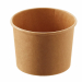Coppa gelato monouso da 355ml - Ø10,5x6,6hcm. Colore avana. Materiale: Poliaccoppiato Carta kraft+ppe.