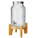 Caraffa in vetro con rubinetto e base in bamboo da 5,6L. Lavabile a mano.