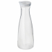 Caraffa con tappo in metacrilato infrangibile e lavabile in lavastoviglie. Dimensioni: Ø8x22,5 cm.