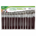 Vetrinette composta da 228 pennelli punta tonda, pelo di poly, manico in legno. Assortimento: 24pz x n¦ 1/2/3/4/5/6/7 12pz x n¦ 8/9/10/11/12