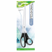 Forbice con lama in acciaio INOX.
Impugnatura asimmetrica in ABS nero.
Lunghezza totale 25cm.