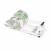 Dispenser nastro adesivo da 33mt in acrilico trasparente. Dimensioni: 12,5x4,5x5cm.
