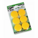 Bottoni magnetici colorati. In blister monocolore di 12 pezzi, colori disponibili verde, nero, bianco, rosso, giallo, blu. Disponibili in 3 diametri.