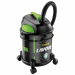 Aspirapolvere e aspiraliquidi con motore silenziato e doppio isolamento elettrico. Sistema aspirante con raffreddamento by-pass. Funzione soffiante. Vani portaccessori. Fusto in acciaio. Porta cavo elettrico e cavo elettrico 4m. Tubo flex 1,5m. Potenza: 1