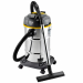 Aspirapolvere e aspiraliquidi con filtro lavabile, motore silenziato e doppio isolamento elettrico. Sistema aspirante con raffreddamento by-pass. Vano portaccessori. Fusto in acciaio inox. Porta cavo elettrico. Carrello con 4 ruote pivottanti. Ganci profe