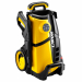 Idropulitrice con comandi digitali in alluminio a tre pistoni in acciaio ad alta resistenza con valvola by-pass incorporata. Vano portaccessori e supporto porta cavo elettrico. Automatic stop system. Tubo ad alta pressione con attacchi rapidi pistola e in