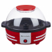Macchine per pop corn con piastra antiaderente, sistema di rotazione elettrico. Dosatore per pop corn e burro. Coperchio che si converte in ciotola. Potenza: 850W. Alimentazione: 220-240V~50/60Hz.. Dimensione: 33,7x28,7x23,3cm. Peso: 1,8kg. Colore: rosso.