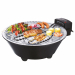 Comoda griglia elettrica circolare da tavolo per arrostire carne, pesce e verdure con vaschetta raccogli grasso. Potenza: 1250W. 
Completamente smontabile e facile da pulire. Cottura senza fumo.
• Diametro griglia 31cm
• Scocca in metallo verniciato
• Dis
