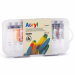 ASTUCCIO IN POLIPROPILENE TRASPARENTE CON 10 TUBETTI IN ALLUMINIO DA 18ML DI COLORE ACRILICO FINE