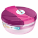 Lunch Bowl Origins 1,4 lt rosa 3 scompartimenti: vano principale, scompartimento interno removibile e un altro nel coperchio. Alloggio smart per posate e tovaglioli. Facile da aprire e chiudere con un solo movimento: ruota il coperchio in entrambe le dire