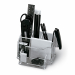 Desk organizer in ABS con 5 scomparti, completo di 15 accessori.