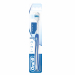 Setole indicator di colore blu che scoloranocon l'uso indicando il momento giusto per la sostituzione dello spazzolino. Manico ergonomico setole lucidanti delicate su denti e gengive.