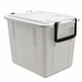 Contenitori food box con coperchio. In polipropilene riciclabile. I contenitori sono sovrapponibili con coperchio e impilabili senza coperchio. Dotati di manici. Idonei al contatto con alimenti. Colore bianco. Dimensioni: L38 x P28 x H30cm - 20 litri