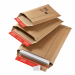 Buste in cartone Colompac brown per spedire in sicurezza pellicole, riviste, libri, cataloghi, ecc. Chiusura autoadesiva. Protezione resistente degli angoli, bordo perimetrale in cartone doppio. Misure interne 250x340x-50mm. Misure esterne 265x357mm. Peso