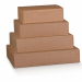 Scatola/box per gastronomia/food d'asporto in cartoncino accoppiato colore avana naturale, riciclabile, pratica nel montaggio e salvaspazio, sovrapponibile, robusta.Dimensioni 40x32x12cm