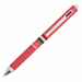 Penna a sfera multifunzione in metallo satinato/gommato con bandiera Italia. Punta a sfera nero, blu, rosso e portamine da 0,5 mm. Confezione in tubo di alluminio.