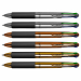 Elegante astuccio in materiale soft touch contenente 6 Penne a sfera Multi 4 colori in versione Chrome effetto metal.
Astuccio nero con elegante finitura SOFT TOUCH contenente 6 penne a scatto con punta a sfera da 1mm.
Inchiostro nei colori blue, nero, ro