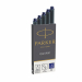 Cartucce standard inchiostro Quink per stilografiche. Lunghezza 75mm. 
Colore: blu.
Scatola da 5 cartucce.