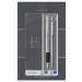 Elegante Gift Set che comprende la classica penna Parker e una stilografica Parker con fusto in acciaio inossidabile e dotato di chiusura a punta di freccia lucida sempre in acciaio inossidabile. La penna è fornita di refill Quink Flow colore blu e un esc