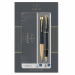 Elegante set in confezione regalo che comprende penna a sfera M + stilografica M Urban Muted Black GT. Realizzate in acciaio inox con eleganti dettagli cromati. Dotate dell'iconica clip a freccia Parker. Fornite con refill colore blu.