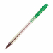 Penna a sfera a scatto con puntale in metallo. Fusto trasparente con scanalature antiscivolo. Sfera in carburo di tungsteno. Inchiostro a base d'olio. 
Punta 0,7mm. Colore: verde.