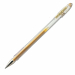 Penna a sfera con inchiostro gel resistente all'acqua. Fusto trasparente con impugnatura antiscivolo.
Punta 0,7mm. Colore: oro.