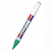 Pennarello a vernice indelebile. Scrive in modo scorrevole. L'inchiostro opaco di tipo permanente copre i colori dello sfondo senza spandere o essere assorbito. Non contiene xilene.  Punta da 4,5mm. Tratto da 2mm.