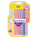 Blister 6 colori assortiti Pastel. Inchiostro a base d'acqua che non oltrepassa la carta, non macchia e non sbava. Punta in fibra per maggior scorrevolezza. Punta 1,1mm.
