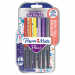 Blister 6 colori assortiti metallici. Inchiostro a base d'acqua che non oltrepassa la carta, non macchia e non sbava. Punta in fibra per maggior scorrevolezza. Punta 1,1mm.