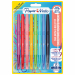 Pennarello con inchiostro a base d'acqua, non sbava e non oltrepassa la carta. Dotato di doppia punta: flessibile punta brush ideale per tutte le attività creative e punta media durevole e precisa ideale per scrivere e disegnare. 8 colori assortiti.