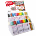Espositore da banco con 72 marcatori a vernice assortiti in 19 colori e 2 versioni di punta (fine 1,5mm e media 2,5mm).
