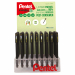 Espositore da banco con 48 roller con cappuccio realizzati in materiale riciclato al 96%. Assortimento di 3 colori (nero 24pz/rosso 12pz/blu 12pz). Punta 0,7mm.