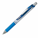 Roller EnerGel con inchiostro gel. Consente una scrittura scorrevole. Asciugatura rapida senza sbavature e senza macchie. Ottimo anche per mancini. Impugnatura in morbida gomma nel colore dell'inchiostro. Clip in metallo. Prodotto con il 54% di materiale 