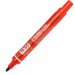 Marcatore professionale permanente con punta extra forte e fusto in metallo. Altà indelebilità dell'inchiostro. Adatto a tutte le superfici: legno, vetro, gomma, metallo, cartone, carta e plastica.Punta conica da 4,3mm-tonda. Colore: rosso.