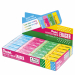 Espositore da banco con 48 mini gomme Hi-Polymer. Colori assortiti.