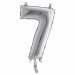 Numero h. 36cm, realizzato in mylar foil metalizzato gonfiabile ad aria attraverso la bocchetta alla base. Cannuccia inclusa nella confezione.