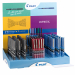 Espositore da banco con 60 pz Hi-Tecpoint V5: 24 nero, 24 blu e 12 rosso