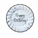 Piatti in carta con scritta Happy Birthday. Diametro Ø20cm.