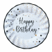 Piatti in carta con scritta Happy Birthday. Diametro Ø25cm.