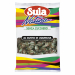Caramelle Sula gusto liquirizia, confezionate singolarmente busta 1kg. Ingredienti: edulcorante: sorbitolo, estratto di liquirizia, 
addensante: gomma arabica, sale, cloruro d’ammonio, aroma naturale, olio di anice stellato. Un consumo eccessivo può avere