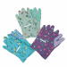 Guanti da giardino bambino in cotone fantasie assortite, palmo puntinato in pvc. Misura S