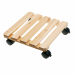 Trolley portavaso in legno quadrato 30x30cm con 4 ruote pivottanti. Portata 60kg.